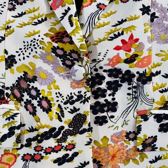 NWT Topshop IDOL Floral Leaf Print Blazer Size 4 US - Picture 9 of 12